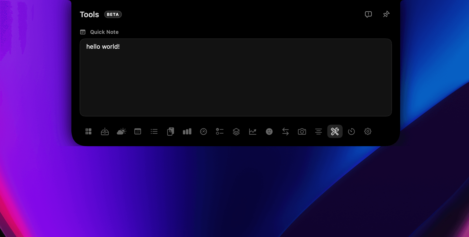Quick notes screenshot